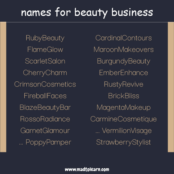 Best Names for Beauty Business Ideas