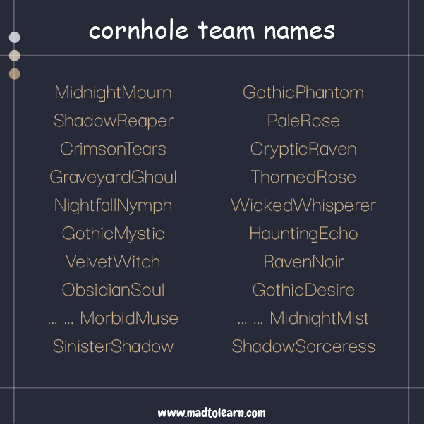 Female Cornhole Team Names