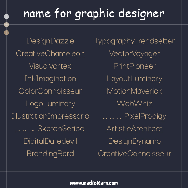 Female Names for Graphic Designers