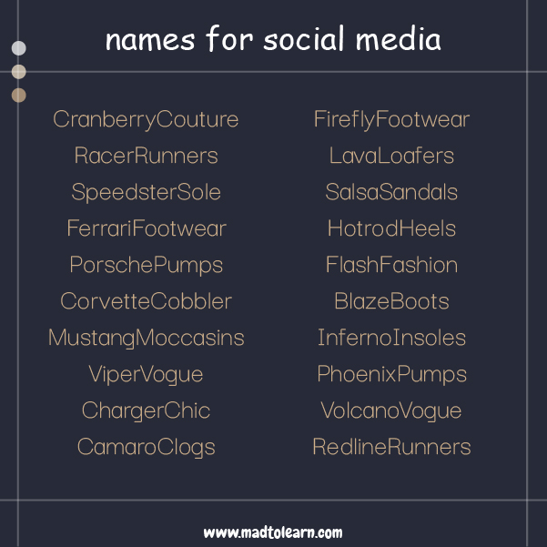 Female Names for Social Media