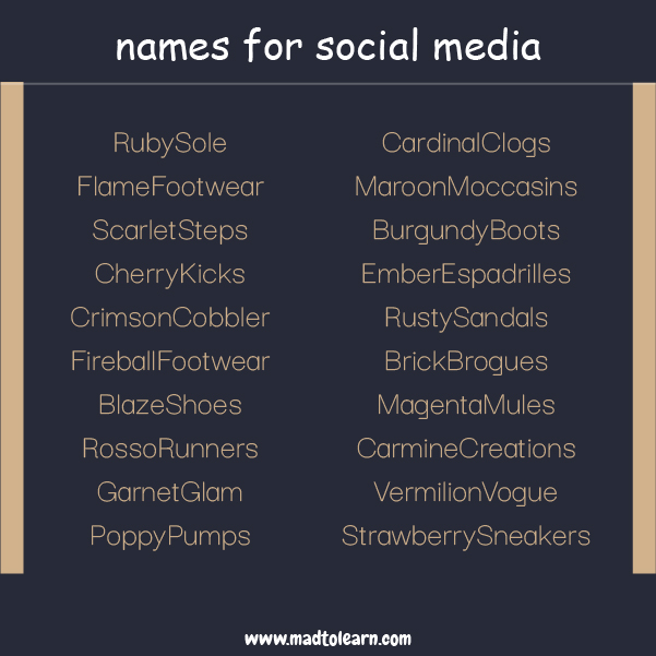 Male Names for Social Media