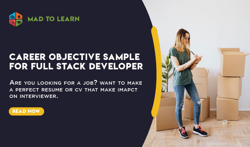 Catchy Full Stack Developer Resume Objective Ideas