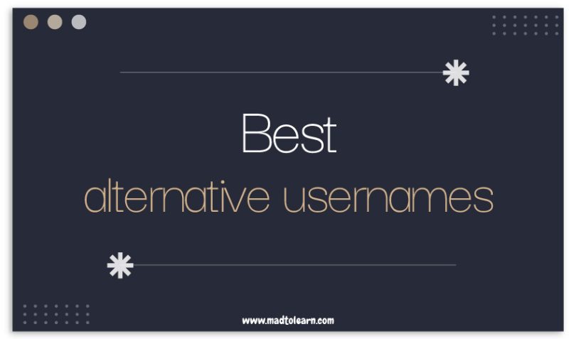 Alternative Usernames