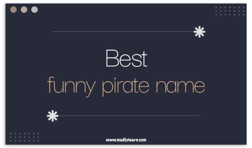 Funny Pirate Names