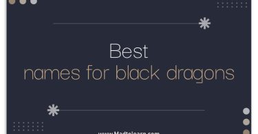 Names For Black Dragons