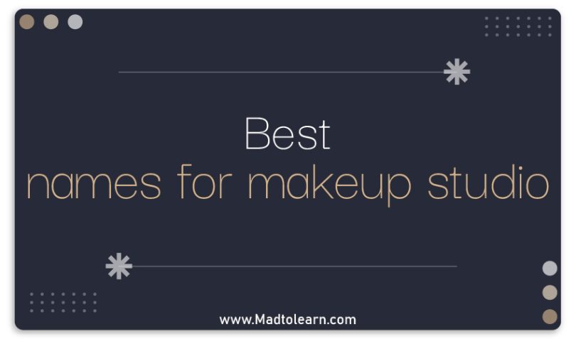 Names For Makeup Studio