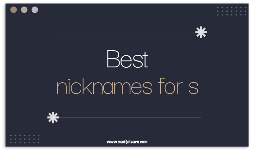 Nicknames for S