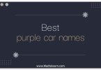 Purple Car Names