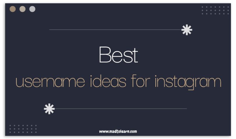 Username Ideas for Instagram